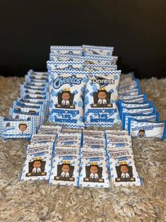 a pile of cookies sitting on top of a table