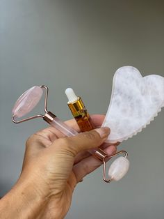 "Limited Edition 5ml Facial Oil & Rose Quartz Gua Sha Set Comes with 1 Rose Quartz Face Roller 1 Rose Quartz Gua Sha 1 5ml Devotion Oil \"Devotion\" created with Rose Hip Oil, Grapeseed, Pomegranate, Rose Absolute & Rose Petals this is the perfect way to show your skin some love and devotion ♥️ Give yourself or a loved one the gift of self love! Devotion is infused with love, devotion, and forgiveness for yourself and others and contains a little bit of magic. Each face and body oil contain a ma Gua Sha Oil, Rose Quartz Face Roller, Quartz Face Roller, Rose Quartz Gua Sha, Gua Sha Set, Rose Face, Rose Absolute, Face Roller, Dried Rose Petals