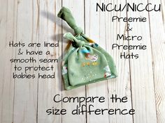 a small green bag with an animal design on it and the words, compree the size difference