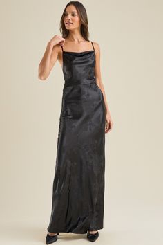 Camila Satin Floral Maxi in Black | Altar'd State Floral Maxi, Cocktail Dresses, Satin Fabric, Cocktail Dress, Dress Outfits, Maxi Dress, Satin