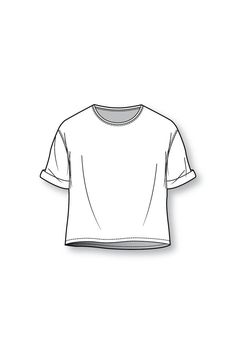 a white t - shirt on a white background with clipping to the left side