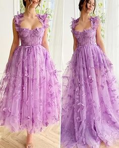 Be the epitome of grace and charm in our Lavender Tulle Butterfly Prom Dress! 💜 With its delicate butterfly appliques and layers of soft tulle, this gown exudes ethereal beauty and whimsical elegance.  Embrace the magic of the moment and create unforgettable memories in our Lavender Tulle Butterfly Prom Dress – shop now and let your inner beauty blossom! 🌟 #PromNight #ButterflyDress #TulleGown #FashionInspiration #PinterestPerfection Butterfly Prom Dress, Tulle Butterfly, Tulle Prom Dress Long, Prom Dress Shop, Tulle Prom Dresses, Delicate Butterfly, 3d Butterfly, Prom Dress Shopping, Prom Girl