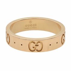 This Gucci Icon ring is crafted from 18k rose gold with engraved Gucci GG logo. Ring size 4. Width: 4mm. Look cool as a pinky ring. Great pre-owned condition. Comes with a Gucci box. Gucci Yellow Gold Rings For Formal Occasions, Gucci Rings With Polished Finish For Formal Occasions, Gucci Fine Jewelry Yellow Gold Rings, Gucci Designer Rings In 14k Gold, Gucci Yellow Gold Fine Jewelry Rings, Gucci Fine Jewelry Rings For Formal Occasions, Gucci 14k Gold Designer Rings, Gucci Gold Rings For Anniversary, Designer Gucci 14k Gold Rings