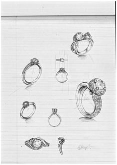 Jewellery Rendering, Jewellery Designing, Jewellery Illustration, Blueprint Drawing