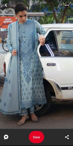 Pakistani Designer Suits, Pakistani Fashion Casual, Beautiful Pakistani Dresses, Designer Dresses Casual, Greyish Blue, Fancy Dress Design, Ladies Clothing