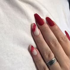 Maroon Nails, Red Acrylic Nails, Subtle Nails, Colored Acrylic Nails, Almond Acrylic Nails, Luxury Nails, Fire Nails