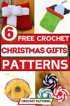 six free crochet christmas gifts patterns