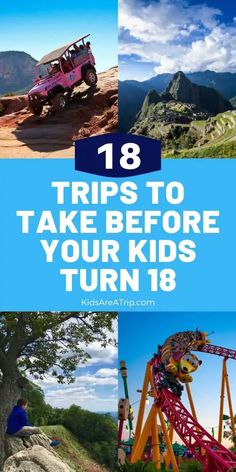 We only have 18 summers with our children so why not make them count? These are some of the best trips to take before your kids turn 18. There is something for everyone and all ages on this list. - Kids Are A Trip |trip with kids| trip to take with kids| travel with kids| family trip| family trip ideas| family trips with kids| family vacation ideas Family Vacation Spots, Best Family Vacations, Adventure Vacation, Kids Vacation, Road Trip With Kids, Family Destinations, Family Vacation Destinations, Family Road Trips, Family Travel Destinations