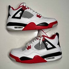 Worn Literally Once Mint Condition Box Included Red Air Jordan 4 Sports Shoes With Round Toe, Red Air Jordan 4 With Boost Midsole, Red Air Jordan 4 High-top With Boost Midsole, Red High-top Air Jordan 4 With Boost Midsole, Red Air Jordan 4 With Branded Insole, Red High-top Air Jordan 4 With Branded Insole, Red Air Jordan 4 Streetwear Shoes With Round Toe, Red Air Jordan 4 For Streetwear With Round Toe, Red Sporty Air Jordan 4 With Branded Insole