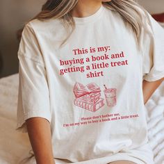 Buying a Book and Getting a Little Treat Shirt. Bookish Shirt. Retro Book Shirt. Book Lover Shirt. Funny Book Shirt. - Etsy Book Lover Shirt Ideas, Bookish Outfits Aesthetic, Crab Fashion, Books Shirt, Silly Shirt, Funky Shirts, T Shirt Aesthetic, Bookish Merch, Book Shirt