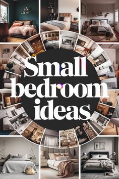 small bedroom ideas with pictures in the middle and text that reads, small bedroom ideas