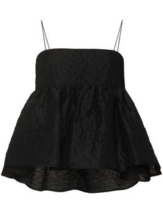 Cecilie Bahnsen, Hem Blouse, Romantic Dress, Tank Top Designs, Cami Top, Cami Tops, Black Blouse, Harrods