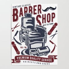 a barber shop logo with scissors and shavings on the backgroung