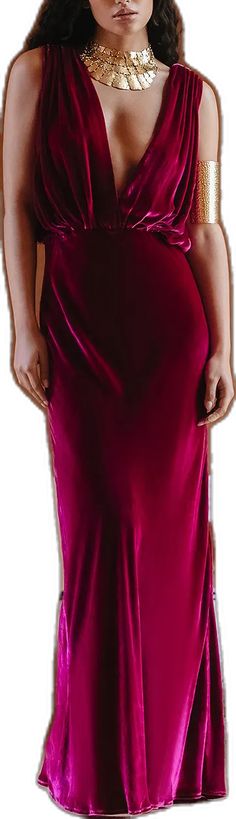 Elegant Draped Velvet Dress, Elegant Draped Velvet Evening Dress, Elegant Draped Velvet Dress For Party, Elegant Velvet Dress For Date Night, Chic Velvet Dress For Formal Occasions, Chic Red Velvet Dress, Formal Chic Velvet Evening Dress, Chic Velvet Evening Dress For Formal Occasions, Bias Cut Draped Evening Dress