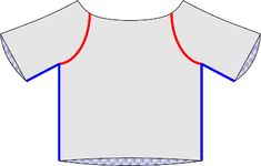 the front and back view of a t - shirt with red, white and blue stripes