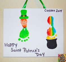 a st patrick's day card with an image of a lepreite