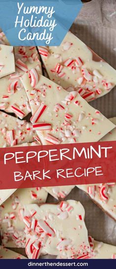 peppermint bark recipe with text overlay