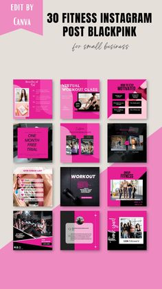 the pink and black postcard design is displayed