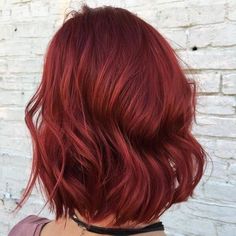 Red Medium Length Hair, Red Shoulder Length Hair, Blonde To Burgundy, Trendy Red Hair, Eyebrow Products, Red Hair Color Ideas, Red Hair Looks, Shades Of Red Hair