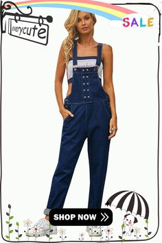 Grommet Detail Dark Blue Denim Overall Non-stretch High Rise Denim Jumpsuit, Non-stretch Dark Wash Denim Jumpsuit, Dark Wash Non-stretch Denim Jumpsuit, Casual Dark Wash Denim Overalls, Casual Denim Blue Jean Overalls, Casual Denim Blue Overall Jeans, Casual Blue Denim Jumpsuit With Pockets, Casual Jeans With Button Closure In Blue, Casual Dark Wash Mid-rise Denim Jumpsuit