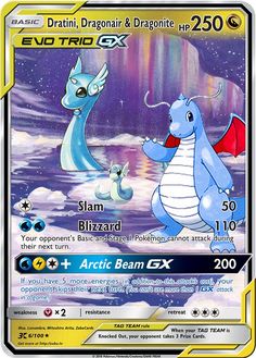 an image of some kind of card with two different animals on it, one is blue and the other is white