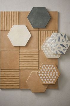 handmade tile shown in flatlay format Brand Style Tile, Artisanal Tiles Bathroom, Tiles Moodboard, Moroccan Tiles Texture, Patchwork Hexagonal, Tiles Terracotta, X Design, Pharmacy Design, Natural Clay