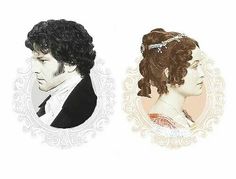 three different portraits of people in formal clothing and hair styles, one with curly hair