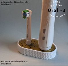 Finally a place for your toothbrush and toothbrush head. No more chaos in the bathroom. No more stains caused by brushing your teeth. This small stand creates order and is a decorative element for your bathroom. (Delivery without toothbrush head/toothbrush) The upper part is connected to the lower part via a magnet. --------------------------------------------------------------------------------------------------------------------------- Electric toothbrushes with stand / head holder with drip t Toothbrush Design, Electric Toothbrush Holder, Brushing Your Teeth, Tray Design, Drip Tray, Electric Toothbrush, The Bathroom, Everyday Life, Brushing Teeth