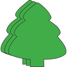 a green christmas tree cut out on a white background