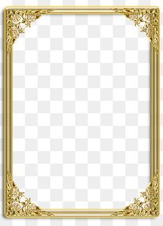 an ornate gold frame on a transparent background, hd png and psd files