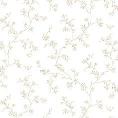 a white wallpaper with small flowers on it