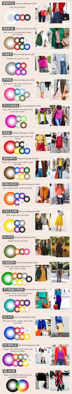 Mode Tips, Colour Wheel, Colour Theory, Colour Matching, Clothing Hacks