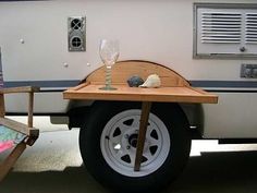 RV - Wheel Well Table Vintage Campers Trailers, Mini Camper, Camping Table, Trailer Tires