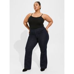 Comfort Flex Taper Super Soft High Rise Trouser Jean Studio By Torrid Fit High Rise. Tapered Leg. Comfort Flex Waist: Super Stretch, Soft Band That Reduces Rubbing And Back Gap. Materials + Care Super Soft Denim: Extraordinary Stretch With A Buttery Brushed Feeling Soft Enough To Sleep In (And We Have!). Stretch Level: Maximum. 65% Cotton, 20% Rayon, 13% Polyester, 2% Spandex Machine Wash Cold, Inside Out. Tumble Dry Low. Details 4-Pocket Construction. Why We Love It With The Perfect Mix Of Comf Destructed Jeans, Frayed Hem Jeans, Studded Jeans, Plus Size Vintage, Stretchy Jeans, Black Skinnies, Trouser Jeans, To Sleep, High Jeans