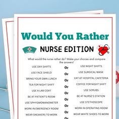 a nurse's checklist with the words would you rather know?