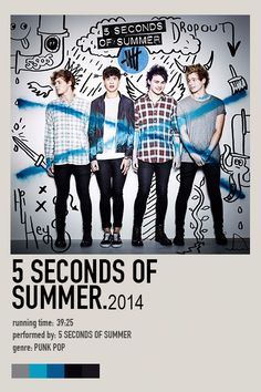 an advertisement for the 5 seconds of summer concert