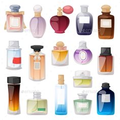 Spray Vector, Bottle Vector, Style Comic, Perfume Logo, Perfume Shop, Hermes Perfume, Fragrance Bottle, Perfume Store, Miniature Bottles