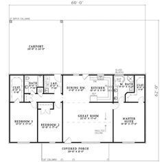 the floor plan for a two story house with three bedroom and an attached garage area