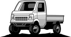 an image of a white truck with big tires