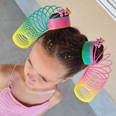 Fun Crazy Hair Day Ideas, Girl Crazy Hair Day Ideas, Kids Crazy Hair Day Ideas, Cute Crazy Hair Day, Fun Hairstyles For Kids, Crazy Hair Ideas, Crazy Hair For Kids, Crazy Hat, Girl Hair Dos