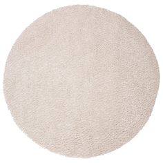 a round white rug on a white background