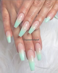 Summer Nail Color, Acrylic Coffin Nails, Gel Nails At Home, Long Acrylic Nail Designs, Ombre Acrylic Nails, Cute Acrylic Nail Designs, Acrylic Coffin