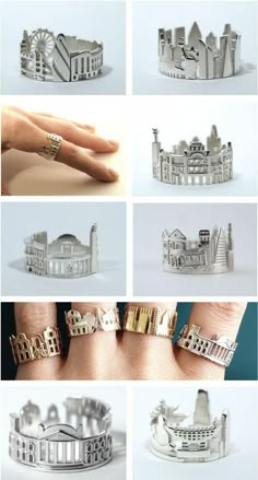 Architectural Jewelry, 3d Jewelry, Silver Rings With Stones, Stacked Jewelry, Jewelry Outfit, Delicate Rings, Stacking Ring, Diamond Wedding Rings