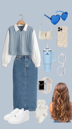 Modest Girly Outfits, Stylish Outfits Casual, Modest Casual Outfits, Modesty Outfits, Cute Modest Outfits, Modest Dresses Casual, Casual Day Outfits, Quick Outfits