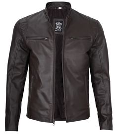 Dark Brown Cafe Racer Leather Jacket For Men
Embrace timeless style with our Men’s Dark Brown Cafe Racer Leather Jacket. Crafted from real cowhide leather, this jacket features a slim fit design that accentuates your silhouette. The dark brown color adds a touch of sophistication, while the cafe racer style details like quilted shoulders and zipper cuffs enhance its rugged charm. Perfect for urban adventures, this jacket combines durability with a sleek, modern look that never goes out of fashio Peplum Leather Jacket, Asymmetrical Leather Jacket, Racer Leather Jacket, Classic Cafe, Racer Jackets, Mens Leather Jacket, Cafe Racer Leather Jacket, Brown Cafe, Varsity Jacket Women