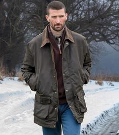 Hoggs of Fife Caledonia Waxed Jacket Barbour Jacket Outfit, British Country Style, Barbour Style, Waxed Jacket, Wax Jacket, Waxed Cotton Jacket, Barbour Mens, Barbour Jacket, Country Wear