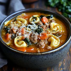 I was looking for a cozy meal, and this Sausage Tortellini Soup hit the spot! My family loved it so much, we had to make a second batch right away! So easy and delicious! Link in first comment [👇] [👇] #Amazing #usa #sweetmemories #Easyrecipe #recipes