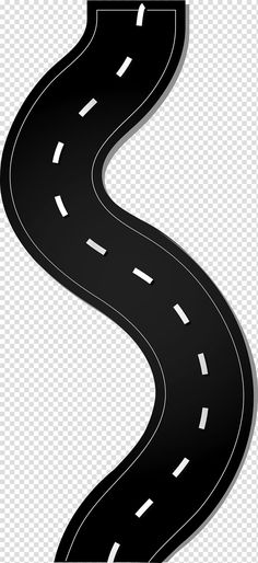 a winding road with white markings on the side and one lane in the middle, as if