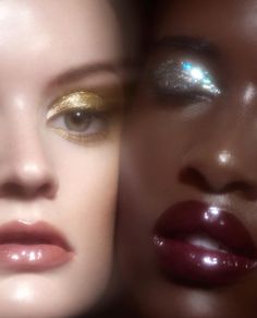 Cool Makeup Photoshoot, Magazine Makeup Editorial, Editorial Face Photography, Lipgloss Editorial, Makeup 2000s, Makeup Dewy, Makeup Bold, Makeup Euphoria, Disco Makeup