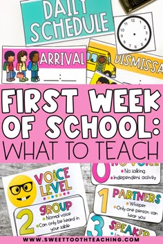 the first week of school is what to teach with these free printables for students